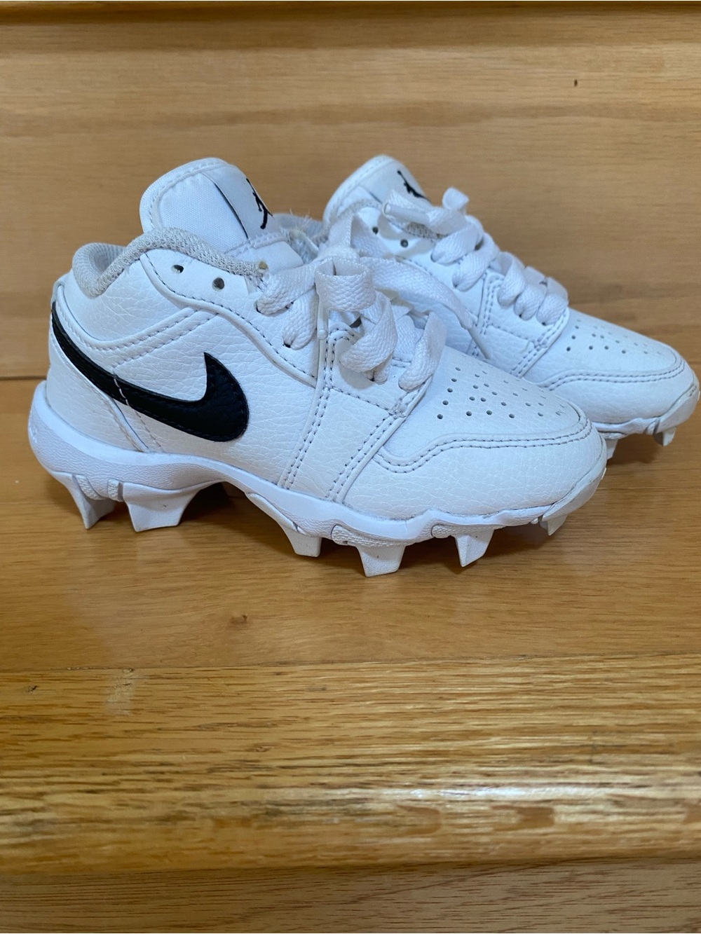 Nike Air Jordan  Kids White Cleat Sneakers